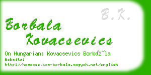 borbala kovacsevics business card